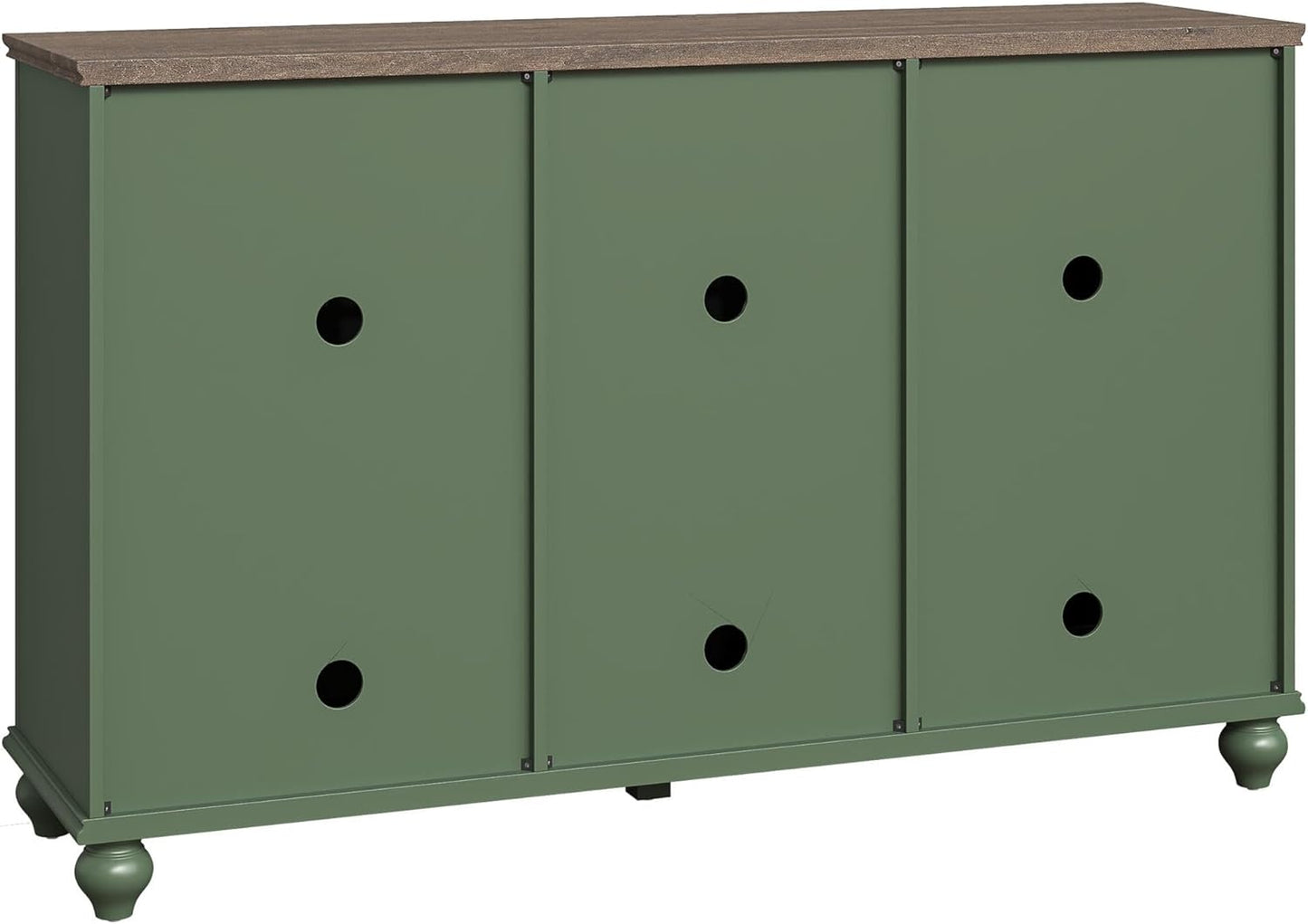 55" Vintage Style Kitchen Buffet Sideboard Cabinet w/Drawers - Green