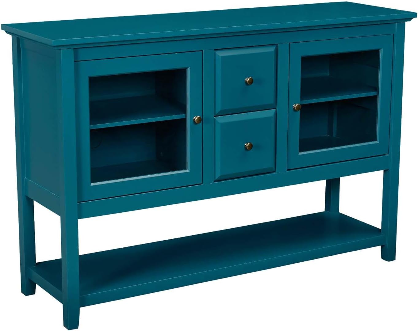 Wooden TV Stand Storage Buffet Cabinet, Sideboard with Adjustable Shelves, Console Table for Dining Living Room Cupboard, (63INCHES TV Stand)